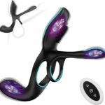 Vibrator for Couple, 3 in 1 Vibrating Cock Ring with 10 Modes, Men’s Penis Rings Vibrators, Perineum Mens Vibrator, G spot, Clitorals Stimulator for Women, Sex Novelties, Adult Sex Toys & Games