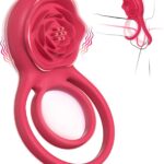 Vibrating Cock Ring with  Clitoral Stimulator, Pleasure Penis Ring Vibrator Couples Adult Sex Toys for Men Women, 7 Vibrations Male Couple Sex Toy
