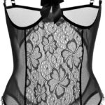 Lingerie for Women Sexy Teddy One-Piece Lace Babydoll Bodysuit Nightie Plus Size
